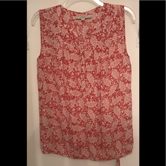 ANN TAYLOR  LOFT Sleeveless Paisley Top - Picture 1 of 5